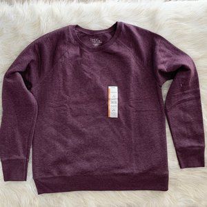 Time and Tru Purple Pearl Relaxed Fit Sweatshirt M